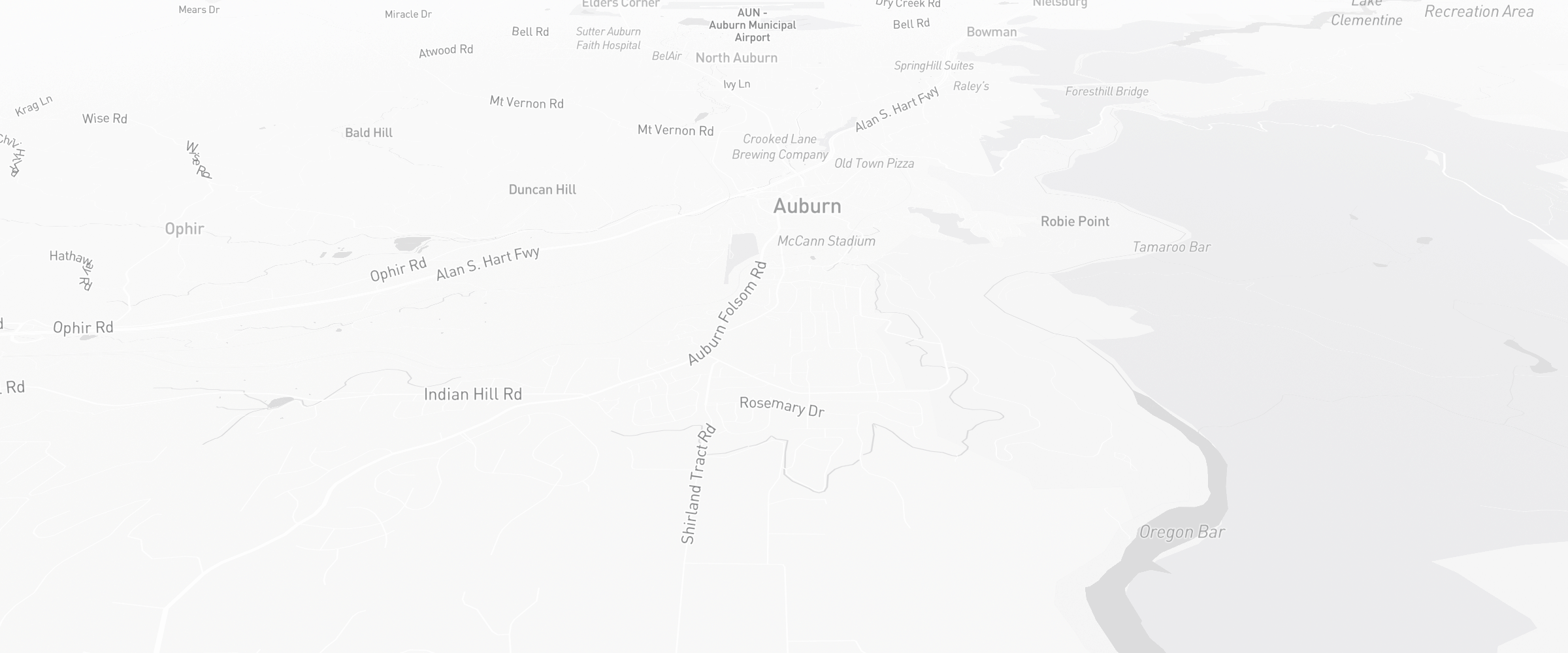 Neighborhood map of Auburn, CA — the area served by Life Insurance Agents of Auburn Group